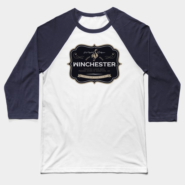 Winchester, Cold Pint, Wait Baseball T-Shirt by monsieurgordon